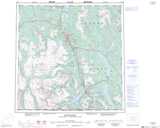 105D WHITEHORSE Topographic Map Thumbnail - Goldrush NTS region