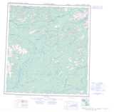 105J SHELDON LAKE Topographic Map Thumbnail - Goldrush NTS region