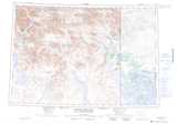 117B DAVIDSON MOUNTAINS Topographic Map Thumbnail - Vuntut NTS region
