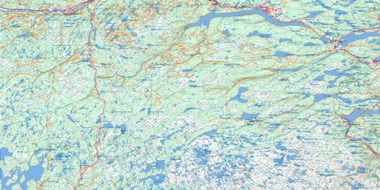 Gander Lake Topo Map 002D at 1:250,000 Scale