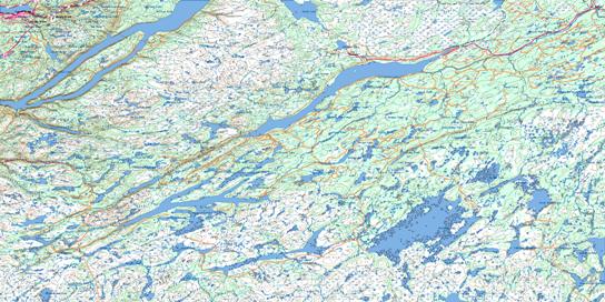 Red Indian Lake Topo Map 012A at 1:250,000 Scale