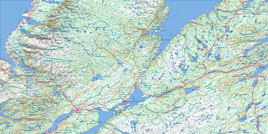 Sandy Lake Topo Map 012H at 1:250,000 Scale