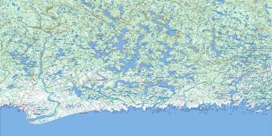 Musquaro Topo Map 012K at 1:250,000 Scale