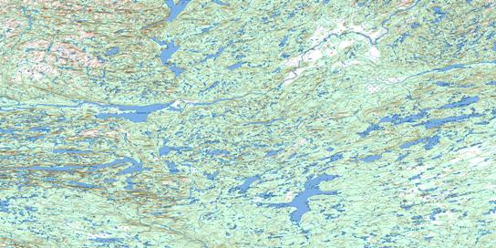 Snegamook Lake Topo Map 013K at 1:250,000 Scale