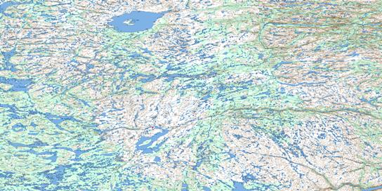 Mistastin Lake Topo Map 013M at 1:250,000 Scale