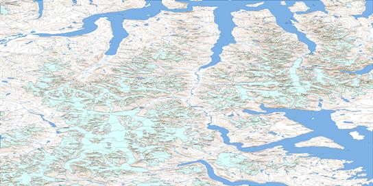 Cape Dyer Topo Map 016L at 1:250,000 Scale