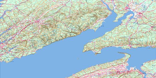 Amherst Topo Map 021H at 1:250,000 Scale