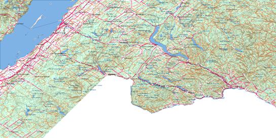 Edmundston Topo Map 021N at 1:250,000 Scale
