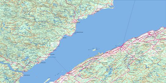 Rimouski Topo Map 022C at 1:250,000 Scale