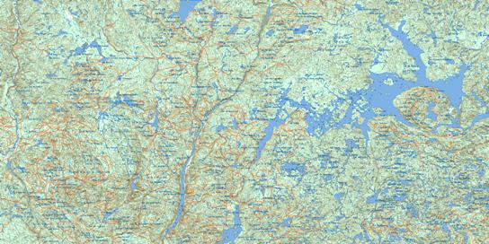 Reservoir Pipmuacan Topo Map 022E at 1:250,000 Scale