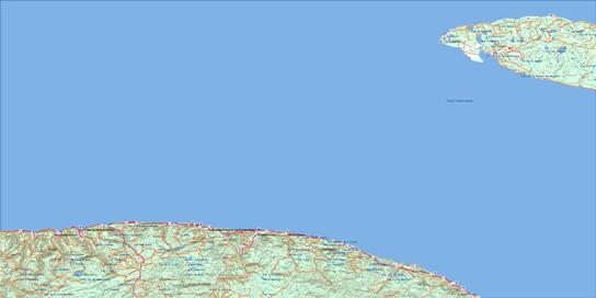 Port-Menier Topo Map 022H at 1:250,000 Scale