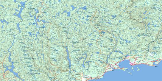 Sept-Iles Topo Map 022J at 1:250,000 Scale