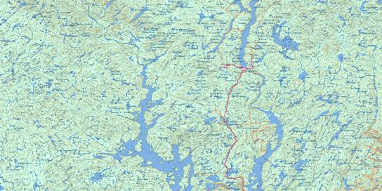 Lac Berte Topo Map 022K at 1:250,000 Scale