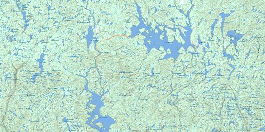 Lac Peribonca Topo Map 022L at 1:250,000 Scale