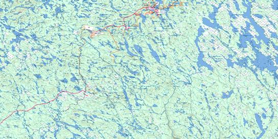 Lac Opocopa Topo Map 023B at 1:250,000 Scale