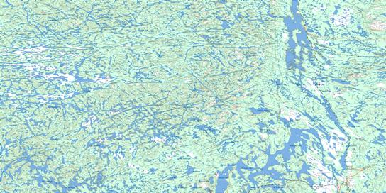 Shabogamo Lake Topo Map 023G at 1:250,000 Scale