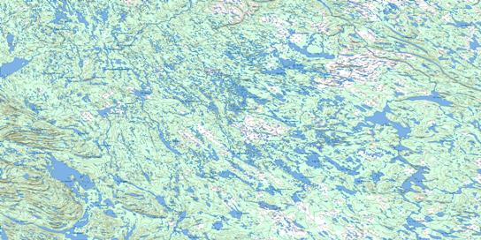 Lac Jeannin Topo Map 024B at 1:250,000 Scale