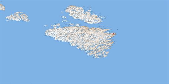 Resolution Island Topo Map 025H at 1:250,000 Scale