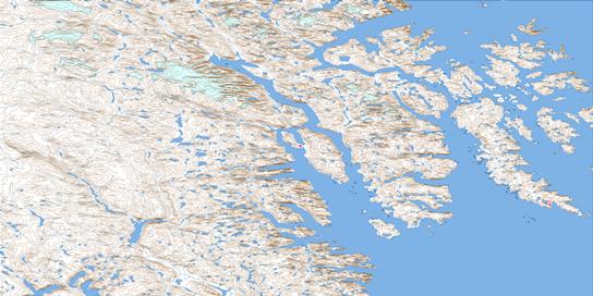 Beekman Peninsula Topo Map 025P at 1:250,000 Scale