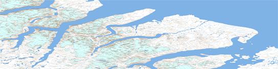 Clyde Inlet Topo Map 027F at 1:250,000 Scale