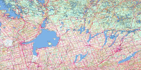 Lake Simcoe Topo Map 031D at 1:250,000 Scale
