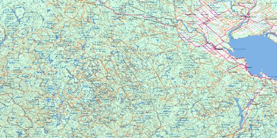 Roberval Topo Map 032A at 1:250,000 Scale