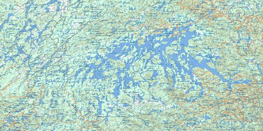 Reservoir Gouin Topo Map 032B at 1:250,000 Scale