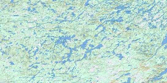 Lac Assinica Topo Map 032J at 1:250,000 Scale