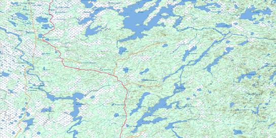 Lac Evans Topo Map 032K at 1:250,000 Scale