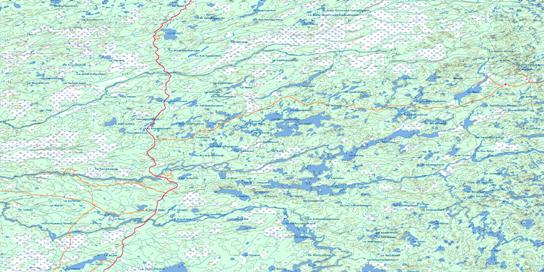 Lac Nemiscau Topo Map 032N at 1:250,000 Scale