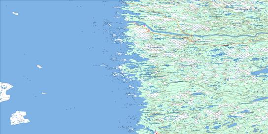 Riviere Au Castor Topo Map 033E at 1:250,000 Scale