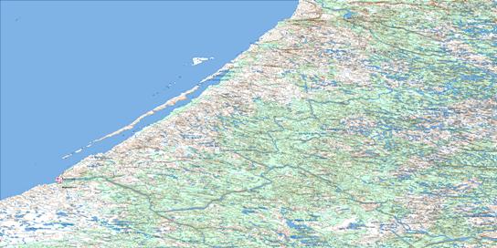 Poste-De-La-Baleine Topo Map 033N at 1:250,000 Scale