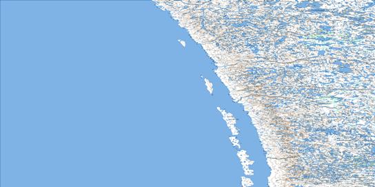 Broughton Island Topo Map 034F at 1:250,000 Scale