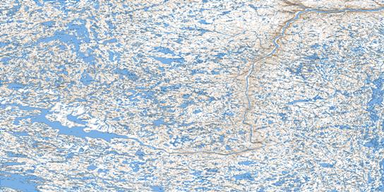 Lac Du Pelican Topo Map 034P at 1:250,000 Scale