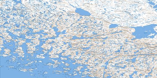 Mingo Lake Topo Map 036A at 1:250,000 Scale