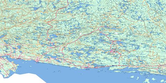 Blind River Topo Map 041J at 1:250,000 Scale