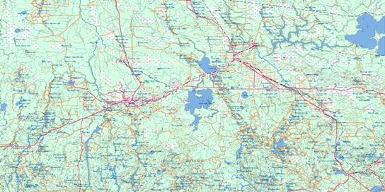 Timmins Topo Map 042A at 1:250,000 Scale