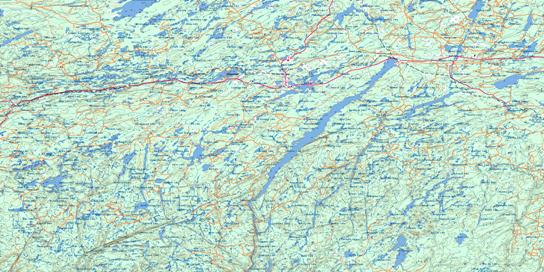 Longlac Topo Map 042E at 1:250,000 Scale