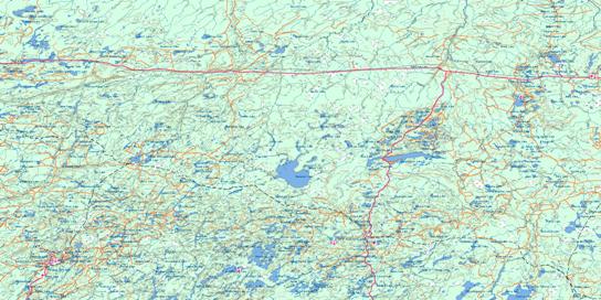 Hornepayne Topo Map 042F at 1:250,000 Scale