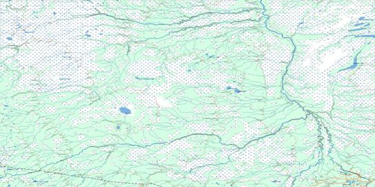 Kenogami River Topo Map 042K at 1:250,000 Scale