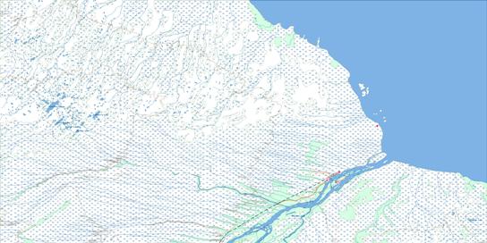 Moosonee Topo Map 042P at 1:250,000 Scale