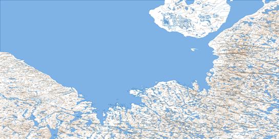 Lefroy Bay Topo Map 046M at 1:250,000 Scale