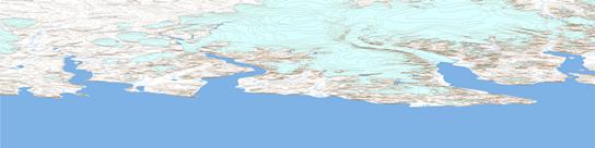 Baad Fiord Topo Map 049B at 1:250,000 Scale