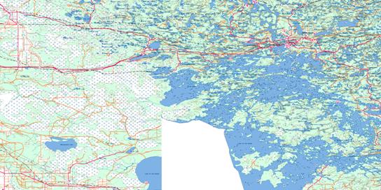 Kenora Topo Map 052E at 1:250,000 Scale