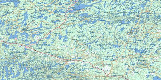 Ignace Topo Map 052G at 1:250,000 Scale