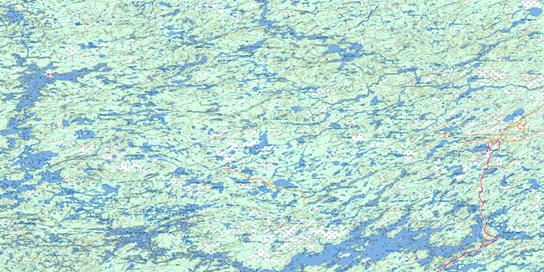 Lake St Joseph Topo Map 052O at 1:250,000 Scale
