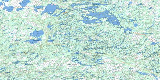 North Caribou Lake Topo Map 053B at 1:250,000 Scale