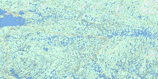 Asheweig River Topo Map 053H at 1:250,000 Scale