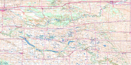 Brandon Topo Map 062G at 1:250,000 Scale
