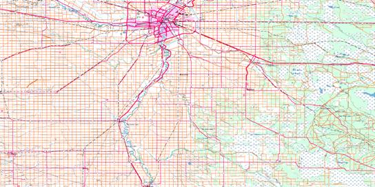 Winnipeg Topo Map 062H at 1:250,000 Scale
